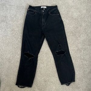 New condition, Abercrombie black denim destroyed curve love jeans